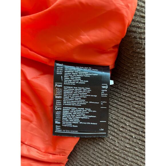 L.A.M.B. Burton women's small orange army green bomber puffy jacket snowboard - Picture 9 of 14